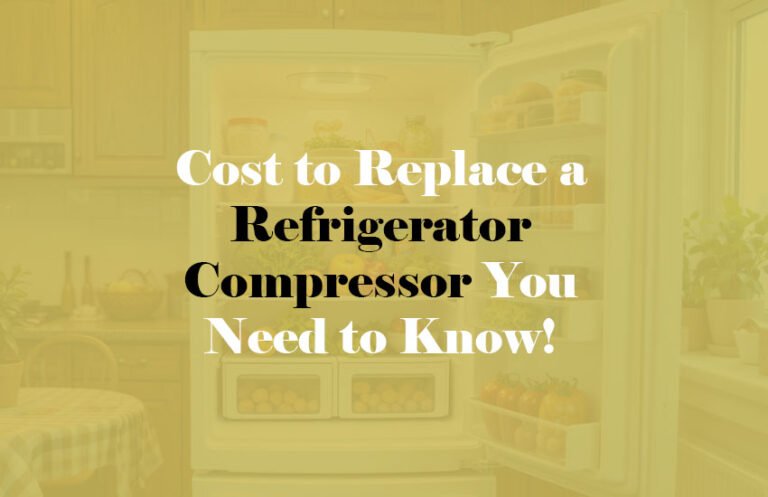 How Much Does It Cost to Replace a Refrigerator Compressor