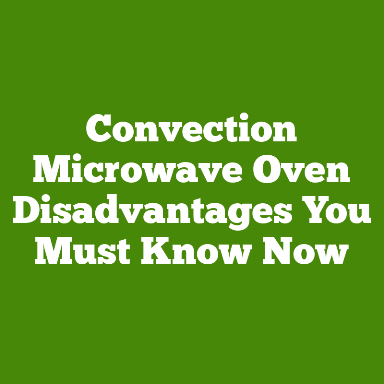 Convection Microwave Oven Disadvantages You Must Know Now