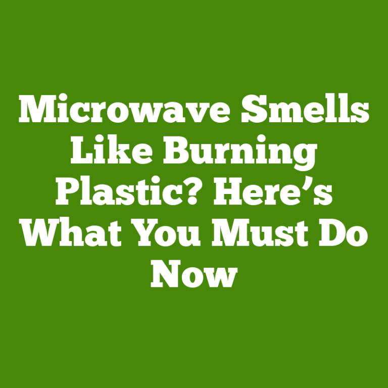Microwave Smells Like Burning Plastic? Here’s What You Must Do Now
