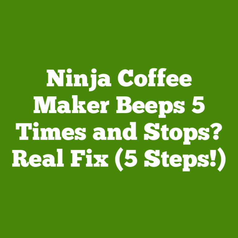 Ninja Coffee Maker Beeps 5 Times and Stops? Real Fix (5 Steps!)