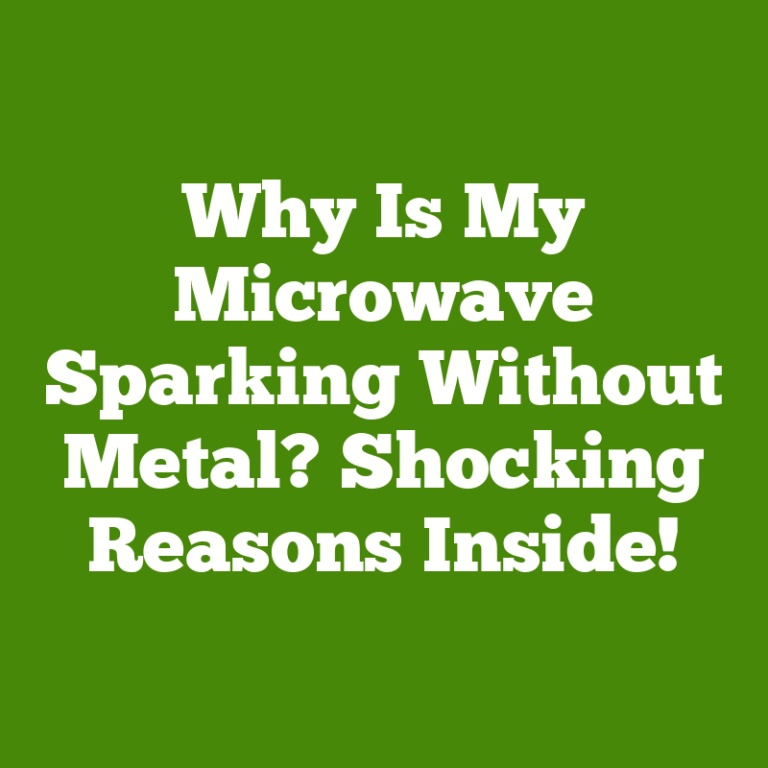 Why Is My Microwave Sparking Without Metal? Shocking Reasons Inside!