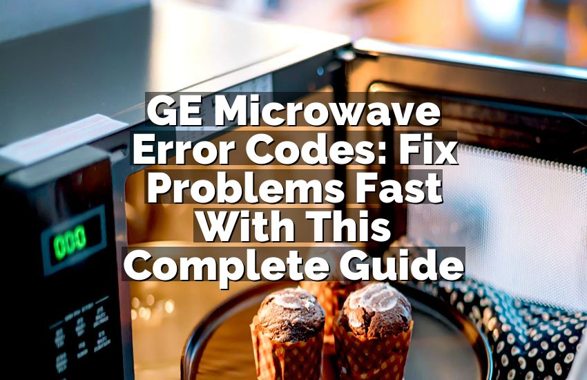 GE Microwave Error Codes: Fix Problems Fast With This Complete Guide