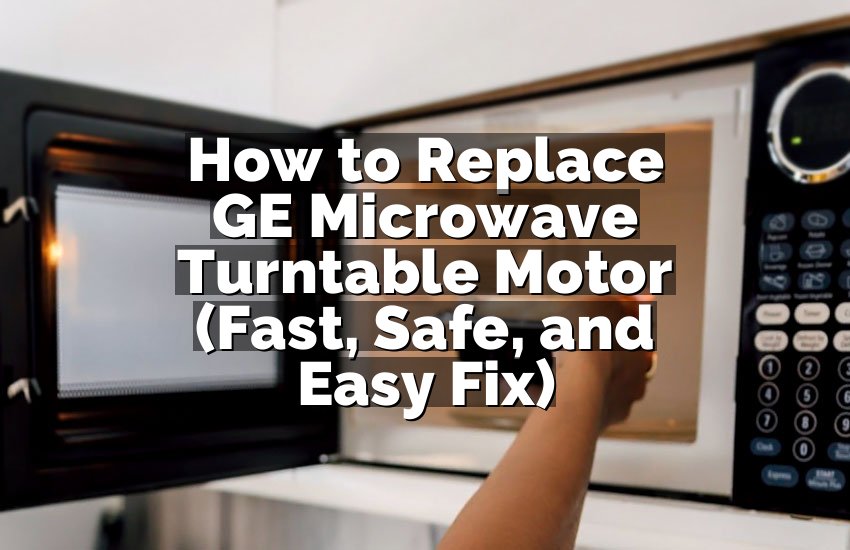 How to Replace GE Microwave Turntable Motor (Fast, Safe, and Easy Fix)
