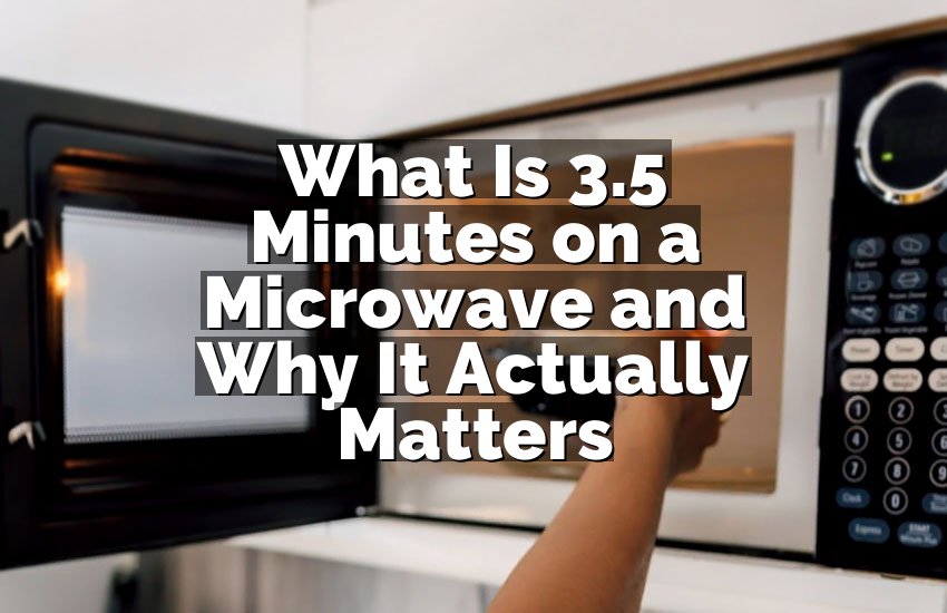 What Is 3.5 Minutes on a Microwave and Why It Actually Matters