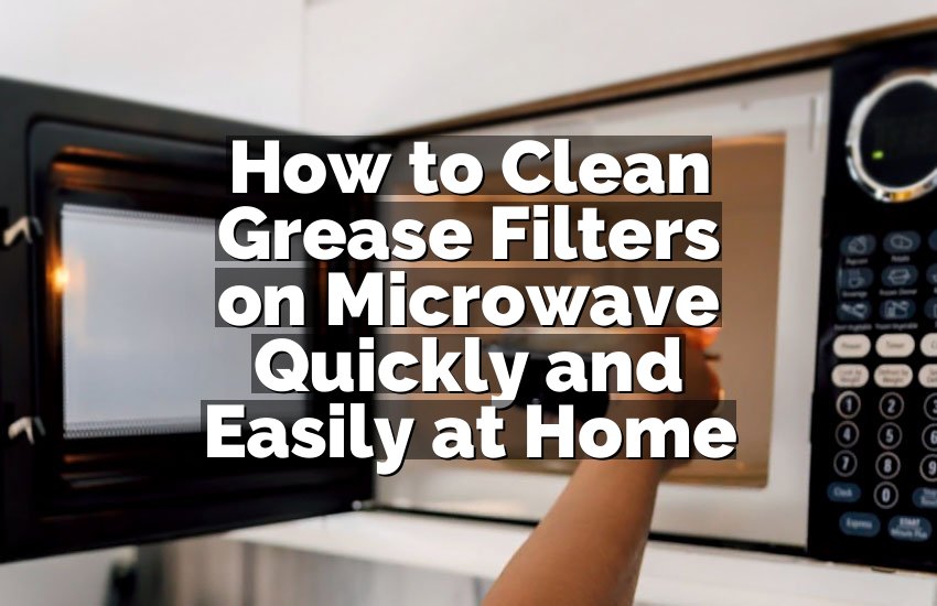 How to Clean Grease Filters on Microwave Quickly and Easily at Home