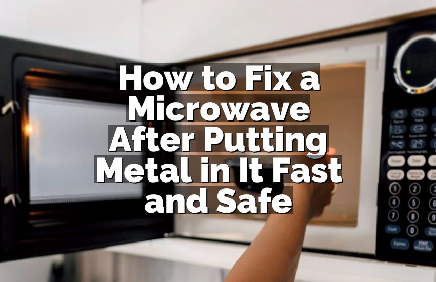 How to Fix a Microwave After Putting Metal in It Fast and Safe