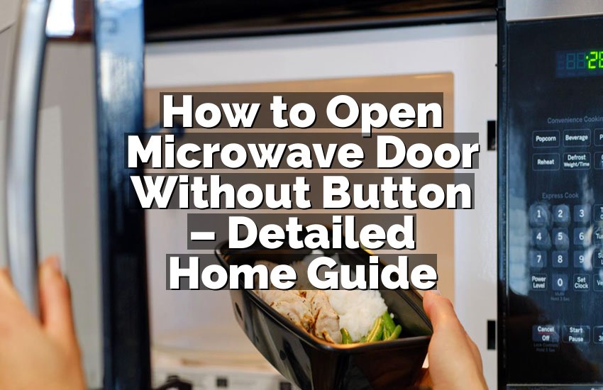 How to Open Microwave Door Without Button – Detailed Home Guide