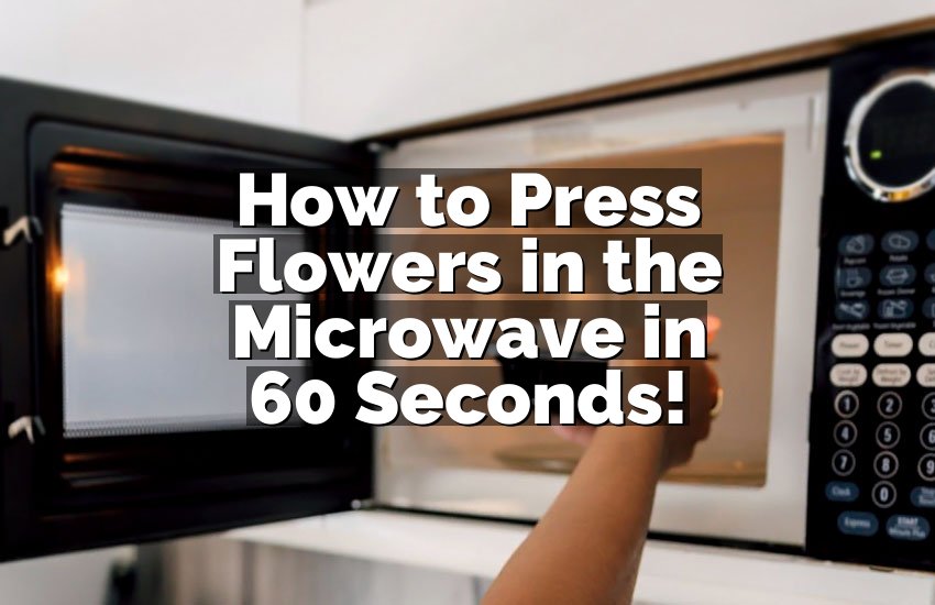 How to Press Flowers in the Microwave in 60 Seconds!
