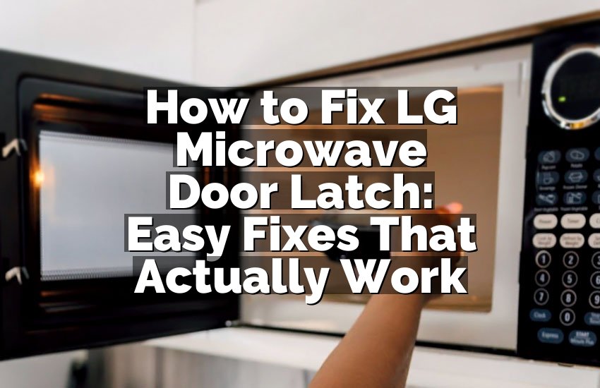 How to Fix LG Microwave Door Latch: Easy Fixes That Actually Work
