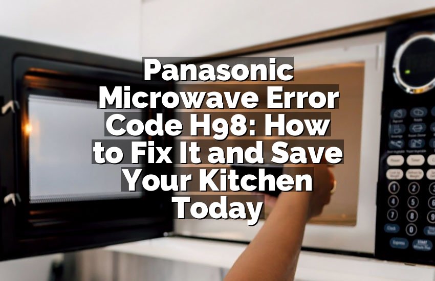 Panasonic Microwave Error Code H98: How to Fix It and Save Your Kitchen Today