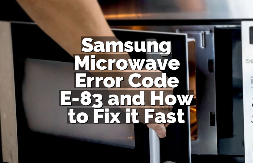 Samsung Microwave Error Code E-83 and How to Fix it Fast