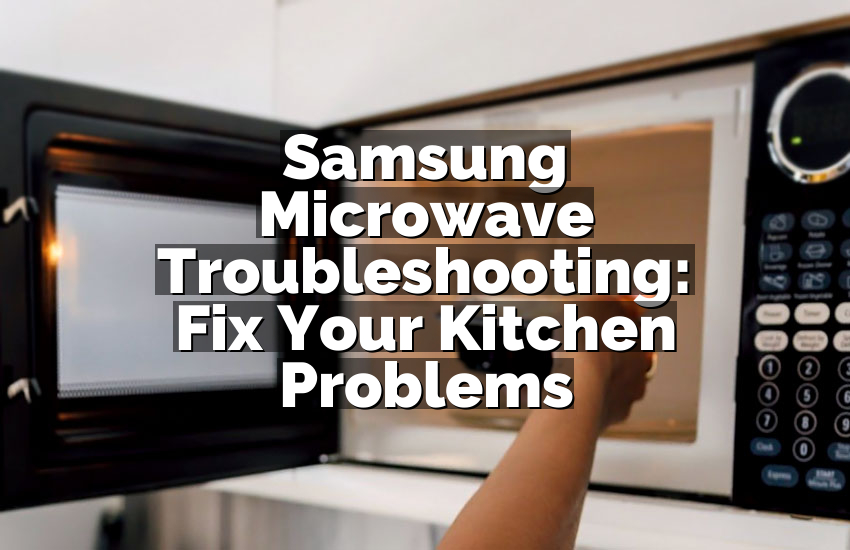 Samsung Microwave Troubleshooting: Fix Your Kitchen Problems